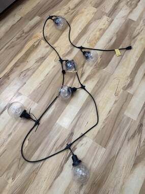 Outdoor Globe String Lights with Clear Bulbs